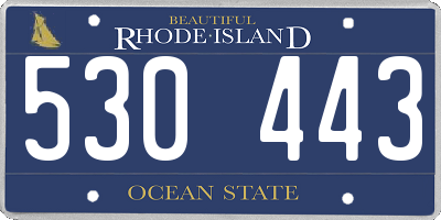 RI license plate 530443