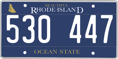 RI license plate 530447