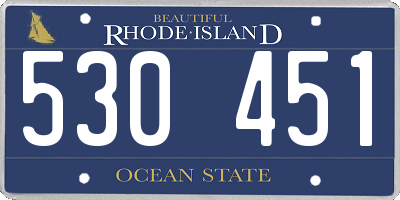 RI license plate 530451