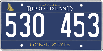RI license plate 530453