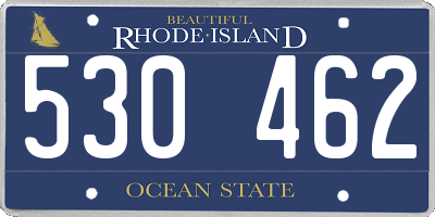 RI license plate 530462