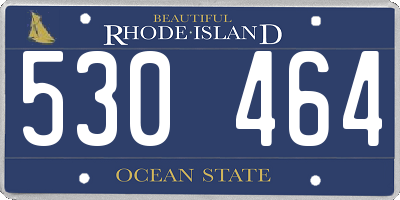 RI license plate 530464