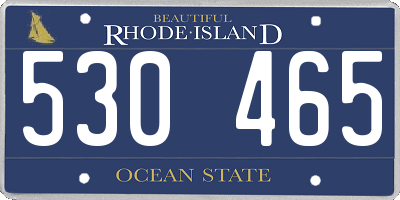 RI license plate 530465