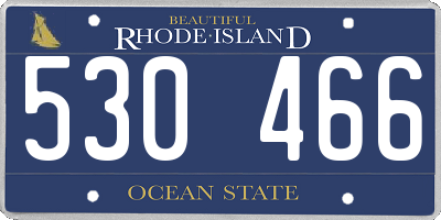 RI license plate 530466