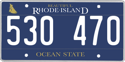 RI license plate 530470