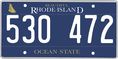 RI license plate 530472