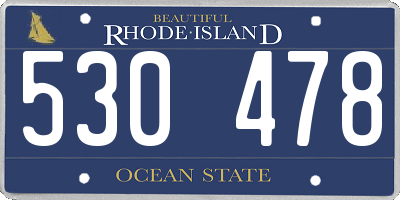 RI license plate 530478