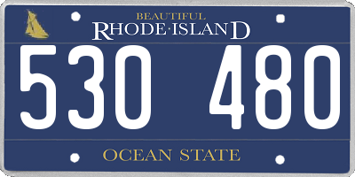 RI license plate 530480