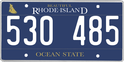 RI license plate 530485