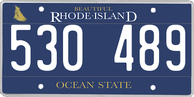 RI license plate 530489