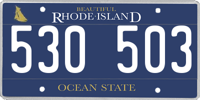 RI license plate 530503