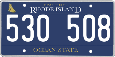 RI license plate 530508
