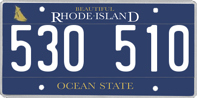 RI license plate 530510