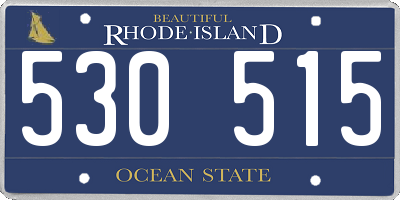 RI license plate 530515