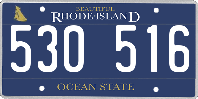 RI license plate 530516