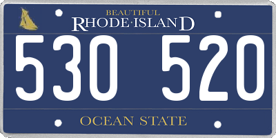 RI license plate 530520