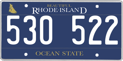 RI license plate 530522