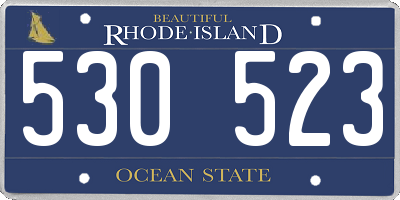 RI license plate 530523