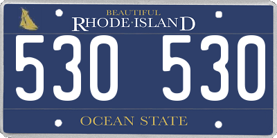 RI license plate 530530