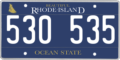 RI license plate 530535