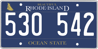 RI license plate 530542