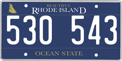 RI license plate 530543