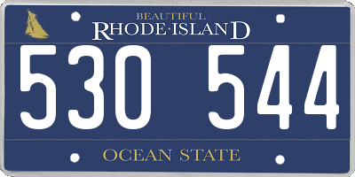 RI license plate 530544