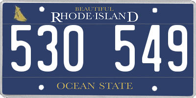 RI license plate 530549