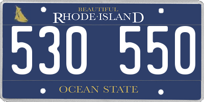 RI license plate 530550