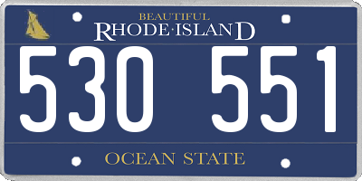 RI license plate 530551