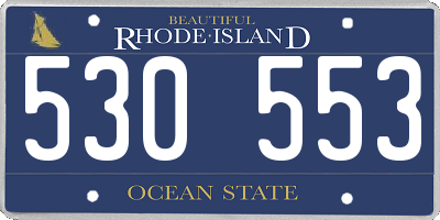 RI license plate 530553