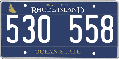 RI license plate 530558