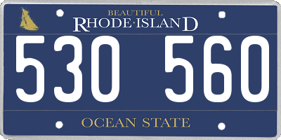 RI license plate 530560