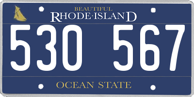 RI license plate 530567