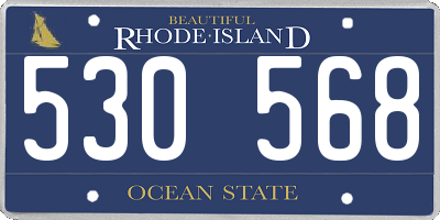 RI license plate 530568