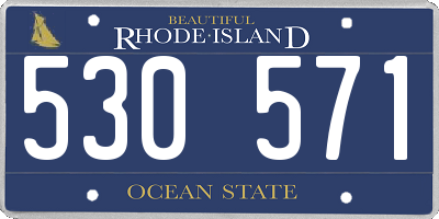 RI license plate 530571