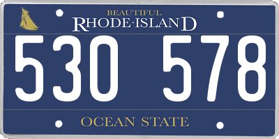 RI license plate 530578