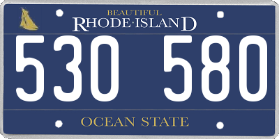 RI license plate 530580