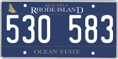 RI license plate 530583