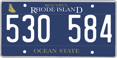RI license plate 530584