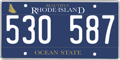 RI license plate 530587