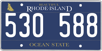 RI license plate 530588