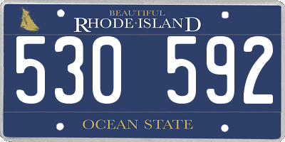 RI license plate 530592