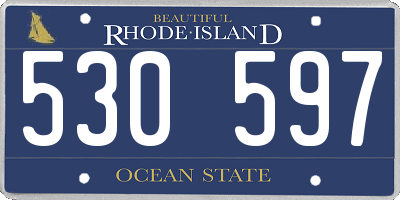 RI license plate 530597