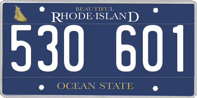 RI license plate 530601