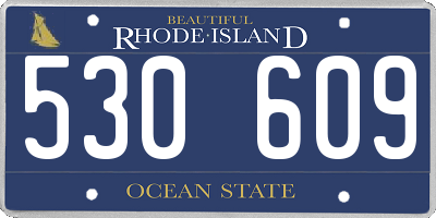 RI license plate 530609