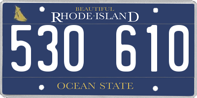 RI license plate 530610