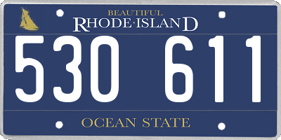 RI license plate 530611