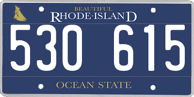 RI license plate 530615