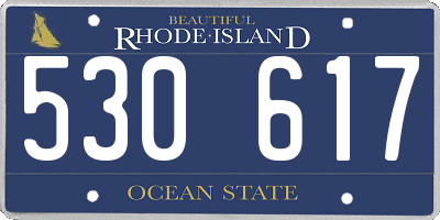 RI license plate 530617